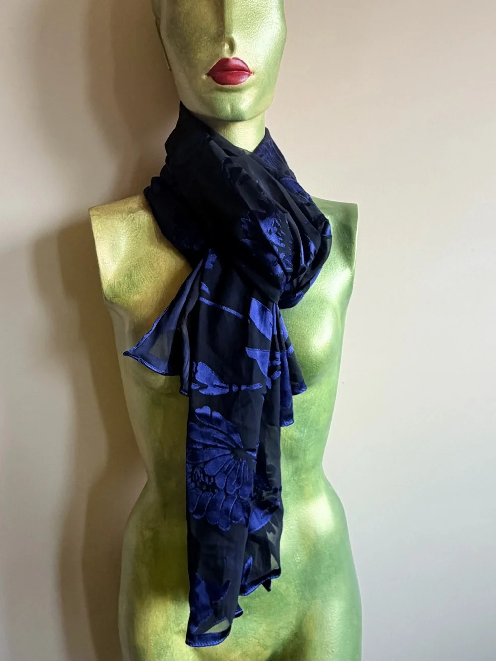 Sheer Floral Satin Wrap